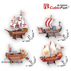 3D пазл CubicFun История судостроения T4001h