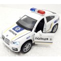 Машина металлическая BMW X6 полиция (свет, звук, на батарейках) Автопром 7844-1