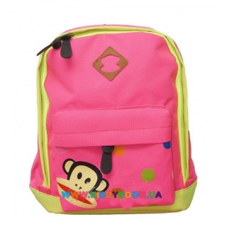 Рюкзак с обезьянкой в углу розовый