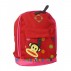 Рюкзак с обезьянкой в углу красный