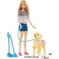 Набор Mattel Barbie Прогулка с питомцем DWJ68