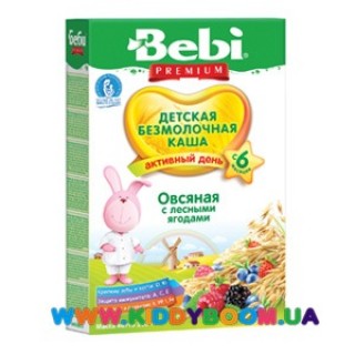 Детская безмолочная овсяная каша Bebi Premium® с лесными ягодами 200 г. 
