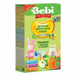 Молочная каша Bebi Premium Рисовая с яблоком и тыквой 200 г