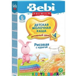 Молочная каша Bebi Premium рис с курагой (с 4-х мес.) 250 г