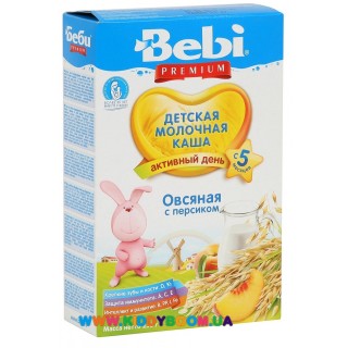 Каша молочная Bebi Овсяная с персиком (с 5 мес.) 250 гр.