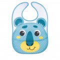 Слюнявчик пластмассовый Canpol Hello Little с карманчиком Бирюза 9/232_tur