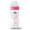 Бутылка пластиковая Chicco Well-Being (250мл.) с силиконовой соской 20623.10.50