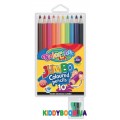 Карандаши цветные JUMBO (10 цветов) с точилкой Colorino 33091PTR 