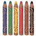 Карандаши цветные круглые JUMBO натуральная древесина 6 цветов с точилкой Colorino 33121PTR