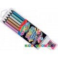 Карандаши цветные JUMBO metallic (6 цветов) с точилкой Colorino 34661PTR 