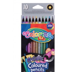 Цветные карандаши 10 цветов, металлик Colorino 34678PTR