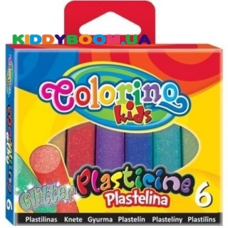 Пластилин с блестками Colorino 42697PTR, 6 цветов