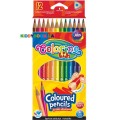 Карандаши треугольные цветные Colorino 51798PTR, 12 цветов