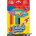 Карандаши треугольные цветные Jumbo Colorino 15516PTR, 6 цветов