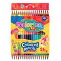 Карандаши цветные треугольные двухсторонние 18 шт х 36 цветов Colorino 68512PTR