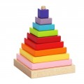 Деревянный конструктор Пирамидка разноцветная LD-5 Cubika 12329