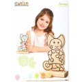 Деревянная игра-раскраска Котик (с красками) Cubika 13845