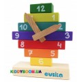 Детский деревянный конструктор Часы Cubika 14354