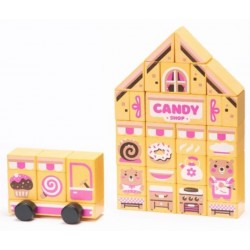 Деревянный конструктор Candy shop Cubika 15115