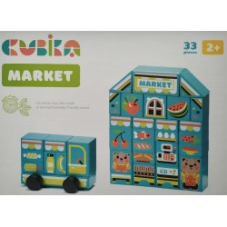 Деревянная игрушка Конструктор Market LDK2 Cubika 15122