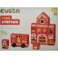 Деревянная игрушка Конструктор Fire station LDK3 Cubika 15139
