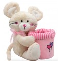 Мягкая игрушка Мышка с ведерком, 20 см Devik toys C1812120