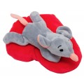 Мягкая игрушка Мышка с сердечком, 12 см Devik toys M1819712A