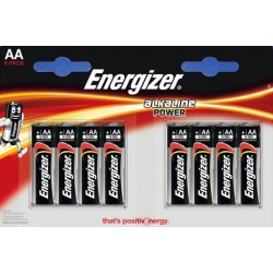 Щелочные батарейки Energizer Alkaline Power AA LR6 1.5В 8 шт. (7638900410686)