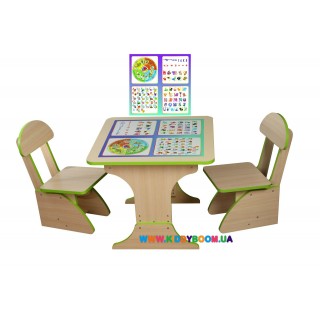 Игровой набор "Обучающий" столик и 2 стульчика Финекс Плюс 301