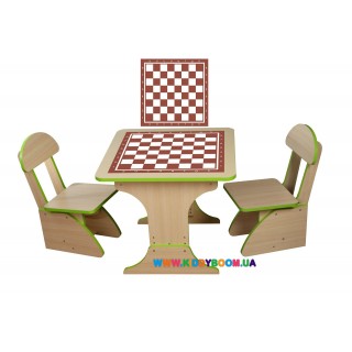 Игровой набор "Шахматы" столик и 2 стульчика Финекс Плюс 302