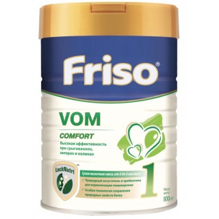 Сухая молочная смесь (0-6 мес) 800 гр Friso VOM Comfort 1 с пребиотиками