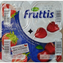 Йогурт Fruttis Клубника и Вишня (5,8%), 4х125гр