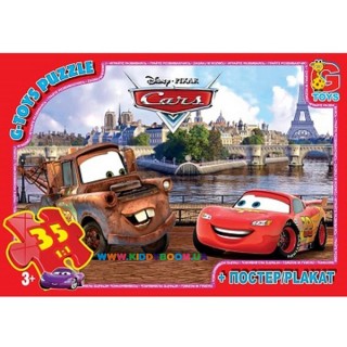 Пазлы Тачки в Париже, 35 элементов G-Toys Z10216