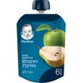 Фруктовое пюре Gerber Яблоко и груша с 6 месяцев 90 г (Пауч)