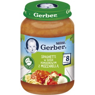 Пюре Gerber Рагу овощное со спагетти и сыром моцарелла в томатном соусе 190 г