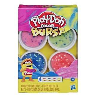 Игровой набор с пластилином Play Doh Взрыв цвета BRIGHT PACK 4 шт Hasbro E8060