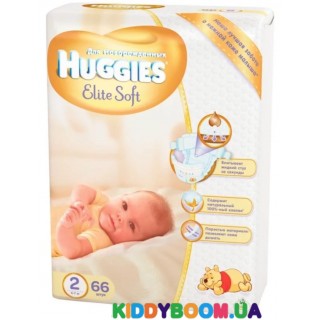 Подгузники Huggies Newborn EliteSoft 2 (4-7 кг) 66 шт.   	 