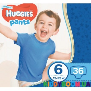 Трусики-подгузники для мальчика Huggies 6 (15-25 кг) 36 шт. 