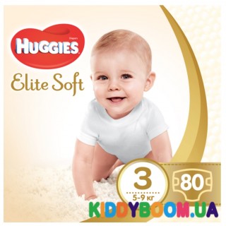 Подгузники Huggies Elite Soft 3 (5-9 кг), 80 шт. 