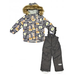 Зимний термокомплект куртка и полукомбинезон для мальчика Joiks р.104-128