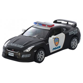 Игрушечная машинка Полиция металлическая Kinsmart Nissan GT-R R35 Police Черный KT5340WP