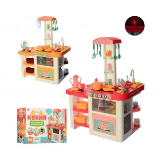Детская игровая кухня с водой 889-63-64, 55 предметов, два цвета в ассортименте