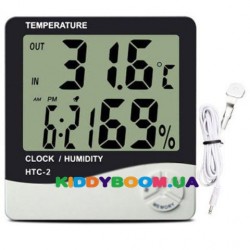 Цифровой термометр-гигрометр с выносным датчиком температуры HTC-2