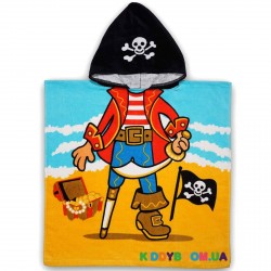 Полотенце-пончо с капюшоном Пират с кладом пл28