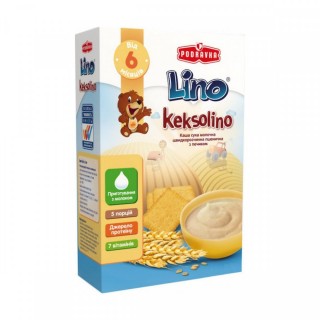 Каша молочная Lino Keksolino Пшеничная с печеньем 200 г