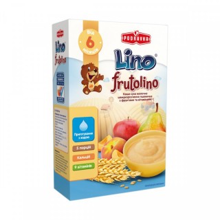 Каша молочная Lino Frutolino Пшеничная с фруктами 200 г
