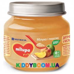Детское пюре Milupa "Яблоко и персик" (100 гр) 142332