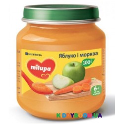 Детское пюре Milupa яблоко, морковь (125 гр)