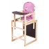Деревянный стульчик для кормления трансформер Наталка Зайчик розовый (Hello Kitty)