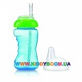 Поильник-непроливайка Gripper с трубочкой FlexStraw, 295 мл Nuby 9923blugrn